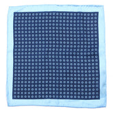 Classic Lars Navy Blue Floral 33cm Pocket Square - Tie Doctor